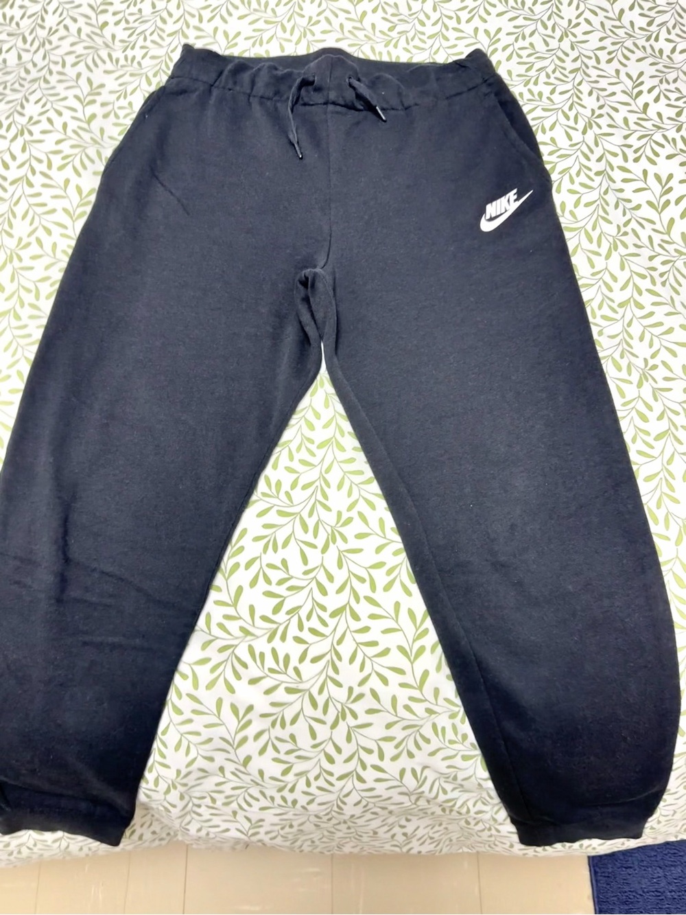 Nike Black Kids' Fleece Joggers with White Swoosh